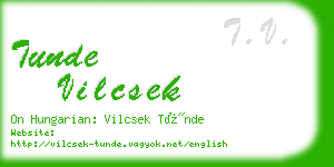 tunde vilcsek business card